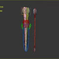 Traditional Ancient Weapon With Wooden Quiver Multiple Arrows And Carved Decoration
