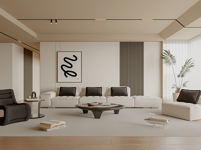 modern living room 3d model