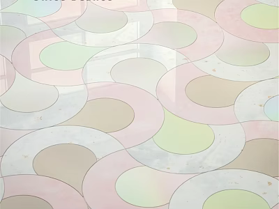 Modern Abstract Geometric Components With Colorful Rings And Gradient Tones 3d model