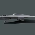 Gray Stealth Fighter Jet With Sleek Design Cockpit And Landing Gear