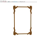 European-style Carved Classical Carved Components Gold-plated Carved Lines 3d model