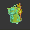Modern game character ninja animation character 3d model