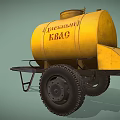 Yellow Tanker Truck Displaying KVAG and Aleksandriya Lettering with Large Wheels