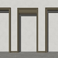 Door Cover Minimalist Door Frame Simple Door Cover 3d model