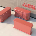 Office Desk Combination Furniture Series 3D Models Set in Modern Design