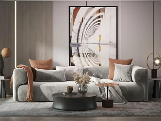 Modern double sofa 3d model