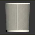 Textured White Metal Trash Can For Home Bathroom Daily Use