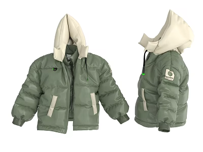 Down Jacket Warm Clothes Children's Down Jacket Coat 3d model