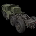 Military Green Heavy Duty Truck With Multiple Large Wheels And Number 08 On Side