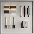 Various Modern Wall Sconces With Different Colors And Stylish Designs 3d model