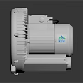 Industrial High Pressure Blower Aluminum Circular Design With Motor And Mounting Base