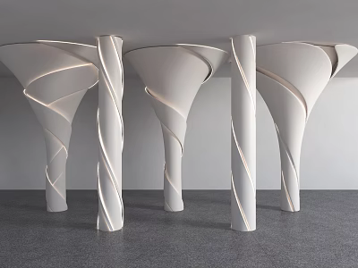 Special-Shaped Column Petal Column Spiral Column Creative Package Column Decorative Column Shape Column 3d model