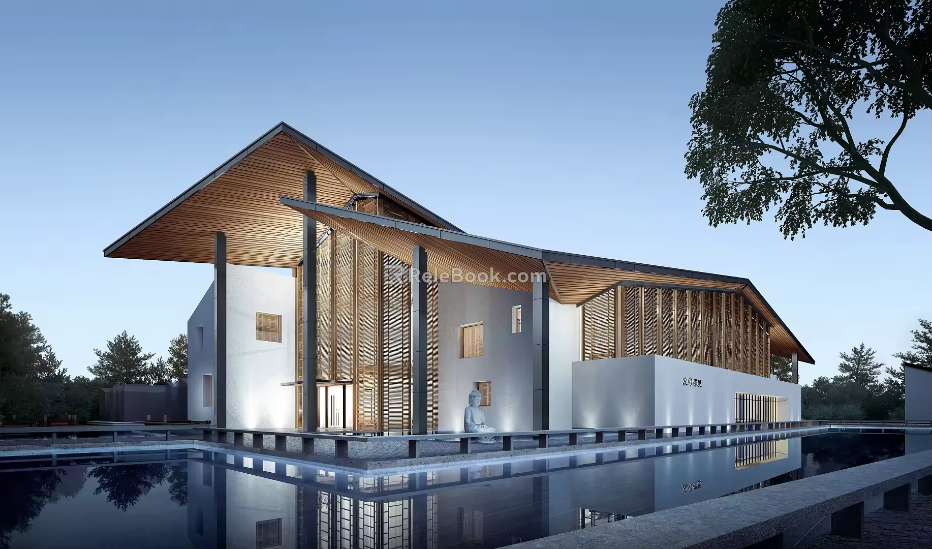 New Chinese Style Sales Office Building New Chinese Style Display Area Modern Style Sales Office Building 3d model