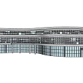 Contemporary Museum Building Featuring Glass Facade And Curved Multi Level Structure 3d model