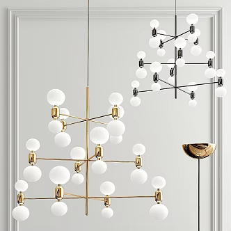 modern chandelier minimalist chandelier 3d model