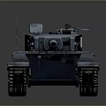 Detailed Military Combat Tank With Turret Gun Barrel Tracks and Antenna Features