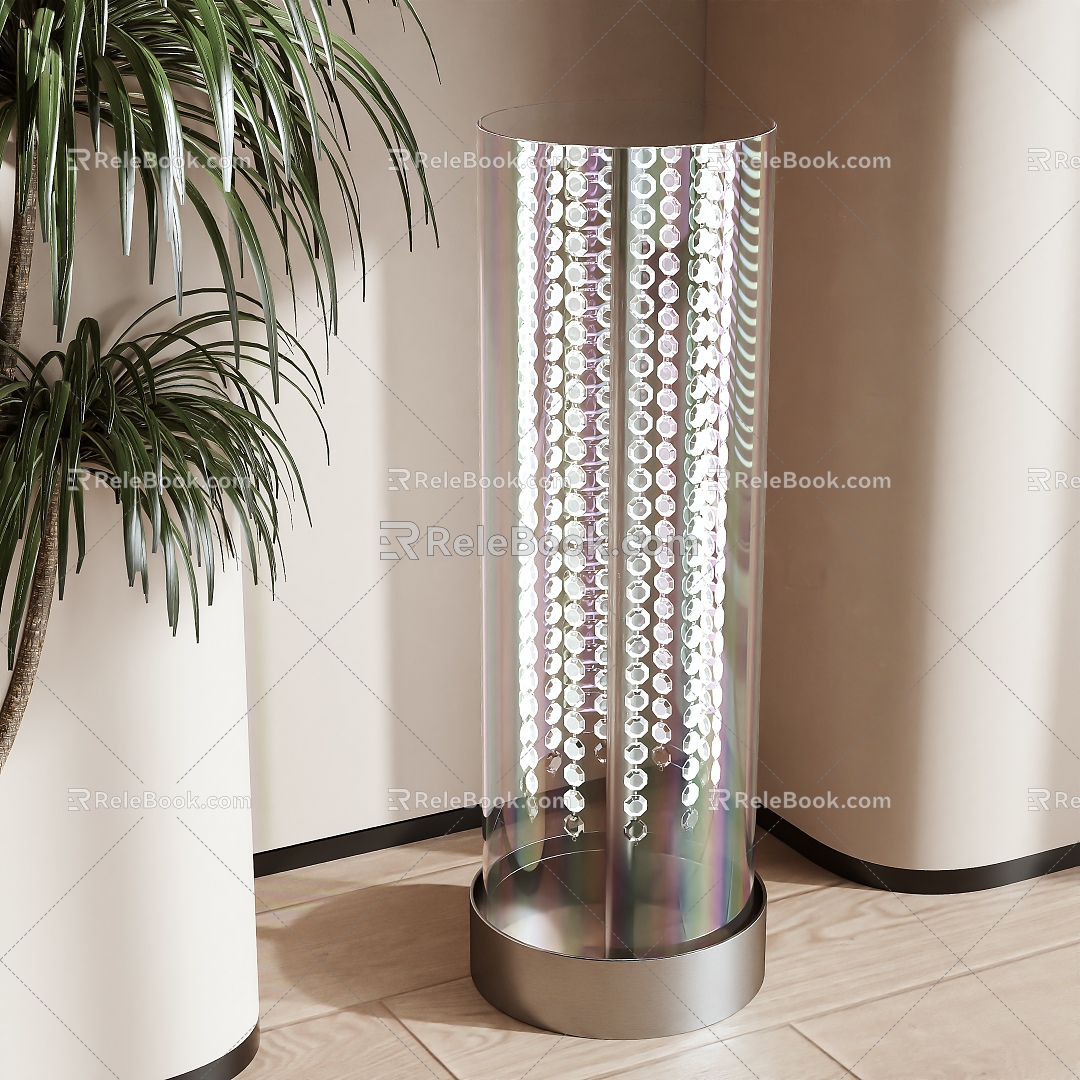 Crystal floor lamp model