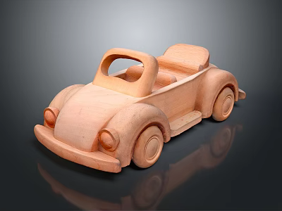 Modern Toy Car Wooden Car Wooden Car Wooden Car 3d model