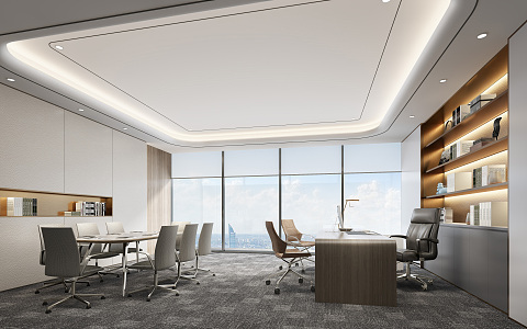 Modern Office Manager Room 3d model