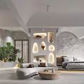 Modern Hotel Room Interior Featuring Comfortable Bed Rest Area And Green Plant Decorations