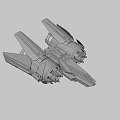 Advanced Futuristic Black Fighter Jet Featuring Orange Accents And Sleek Aerodynamic Structure