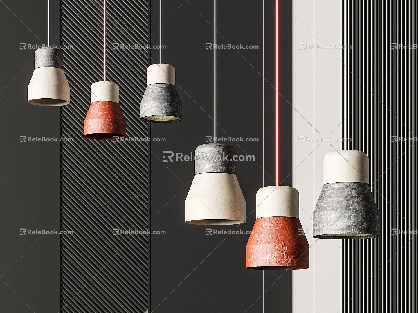 Modern chandelier 3d model