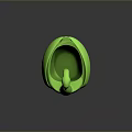 Vibrant Green Swan Shaped Decorative Container With Smooth Glossy Surface
