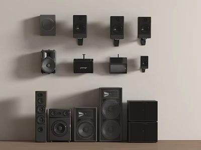 Sound modern wall-mounted floor 3d model