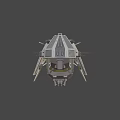 Futuristic Sci Fi Spaceship Design With Detailed Metallic Exterior And Advanced Structure