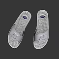 OOFOS White Slippers With Perforated Sole And Velcro Strap For Comfortable Casual Wear