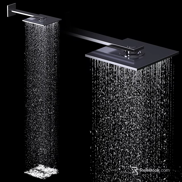 Sleek Modern Bathroom Faucet With Powerful Water Flow And Stainless Steel Finish 3d model 