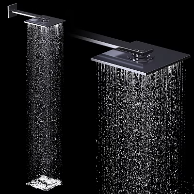 Sleek Modern Bathroom Faucet With Powerful Water Flow And Stainless Steel Finish 3d model