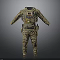 Military Camouflage Full Body Tactical Gear With Vest And Utility Belt