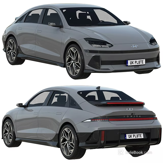 Hyundai Car Exterior Shown From Different Angles 3d model 