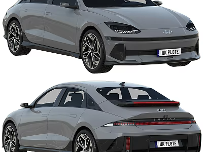 Hyundai Car Exterior Shown From Different Angles 3d model