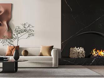 Modern double sofa 3d model