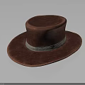 Stylish Brown Wide Brimmed Hat With Gray Band Fashion Accessory For Outfits