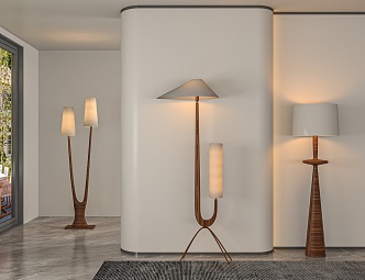 Simple floor lamp 3d model