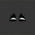 Black Leather Shoes with Silver Toe Caps and Metal Buckles Classic Design