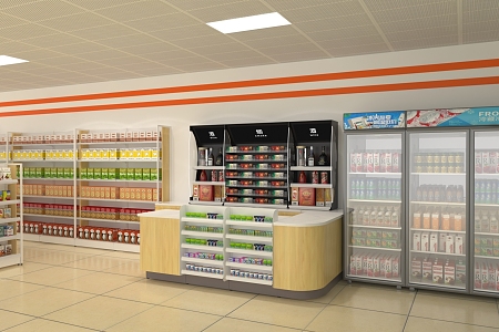 Modern Convenience Store 3d model