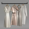 Elegant Minimalist Dresses In Neutral Tones With Belted Waist And Short Sleeves