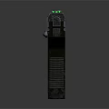 Black Gray Tactical Pistol With Engraved Spider Patterns On Metal Grip
