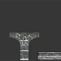 Artistic Stone Sculpture Carving With Decorative Pillar And Square Base Texture Design