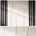 Modern Interior Wall Paneling Design With Sleek Wooden Texture And Decorative Lines