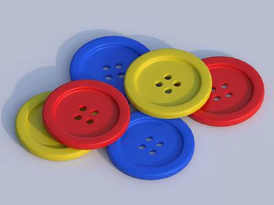Buttons Button Clothes Button Ornaments 3d model Buttons Button Clothes Button Ornaments 3d model