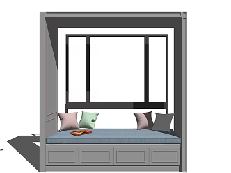 Modern Bay Window 3d model