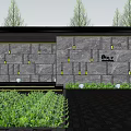 Modern Sales Office Building With Glass Facade Geometric Roof Surrounded by Trees And Water Features