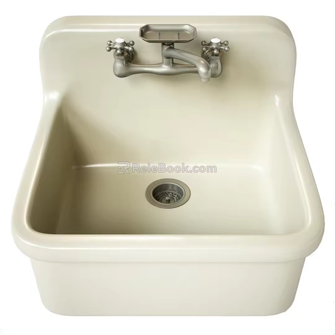 Nordic wash basin vegetable basin 3d model