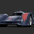 Audi Dark Blue Racing Car With Number 11 And Streamlined Body Design