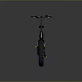 Modern Black Bicycle Featuring Fat Tires Yellow Accents And Stylish Design